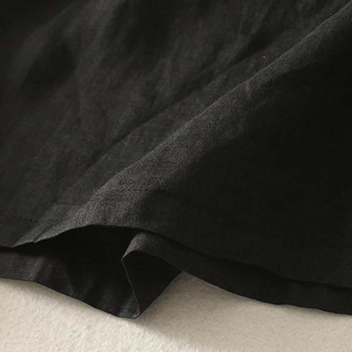 Buddha Stones Casual Embroidery Red Heart Short Sleeve Women's Cotton Linen T-Shirt - image 18