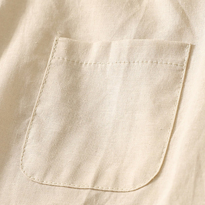 Buddha Stones Daily Printing Lily Pattern Half Puff Sleeve Women's Cotton Linen Shirt - image 14