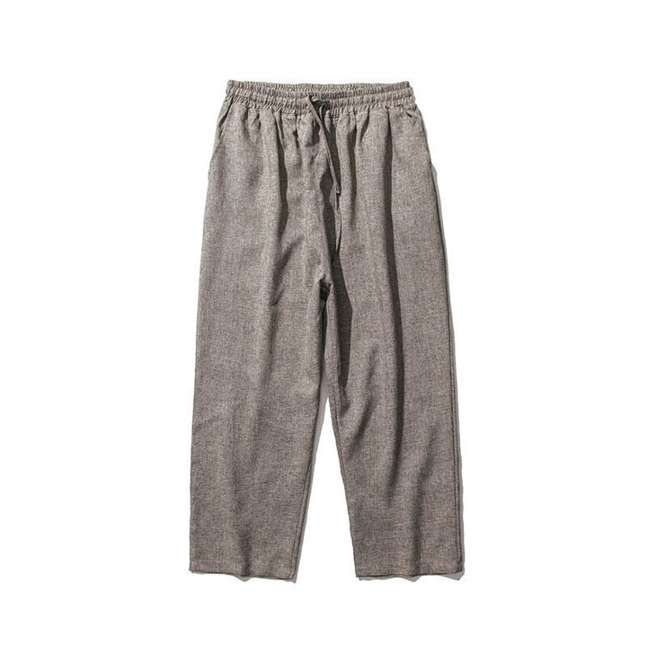 Buddha Stones Summer Plain Men's 7-8 Length Cotton Linen Pants With Pockets - image 10