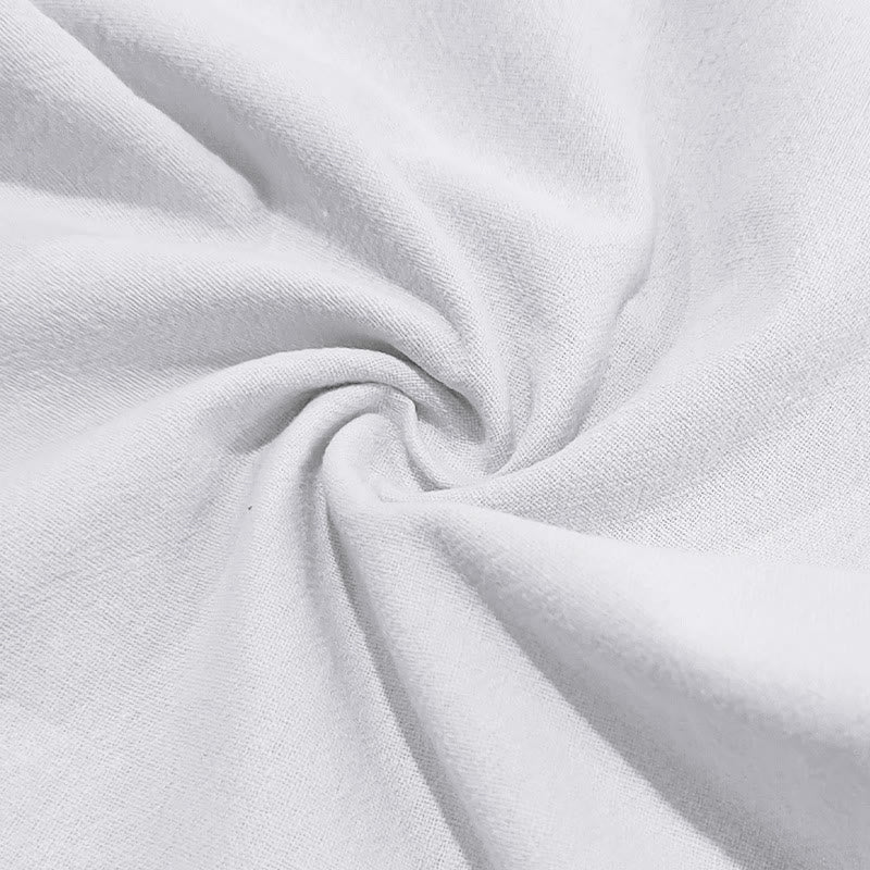 Buddha Stones Casual Plain Color Buttons Men's Cotton Pants With Pockets - image 8