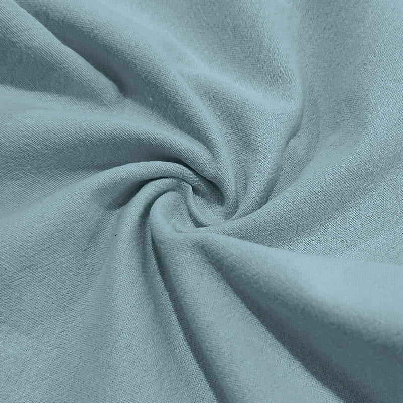 Buddha Stones Casual Plain Color Buttons Men's Cotton Pants With Pockets - image 24