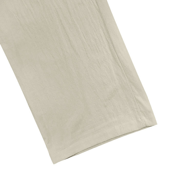 Buddha Stones Casual Plain Color Buttons Men's Cotton Pants With Pockets - image 37