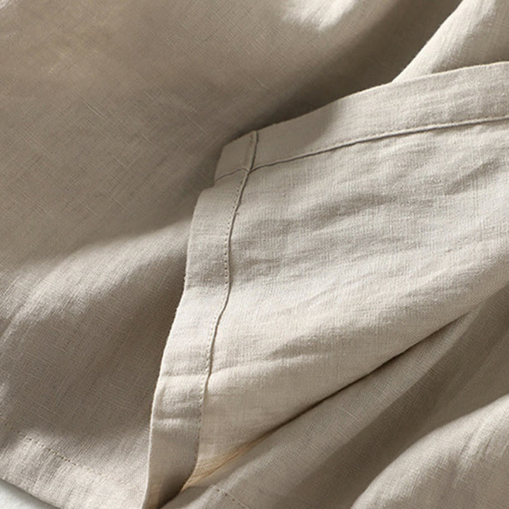 Buddha Stones Buttons Design Women's Cotton Linen Long Sleeve Coat With Pockets - image 9