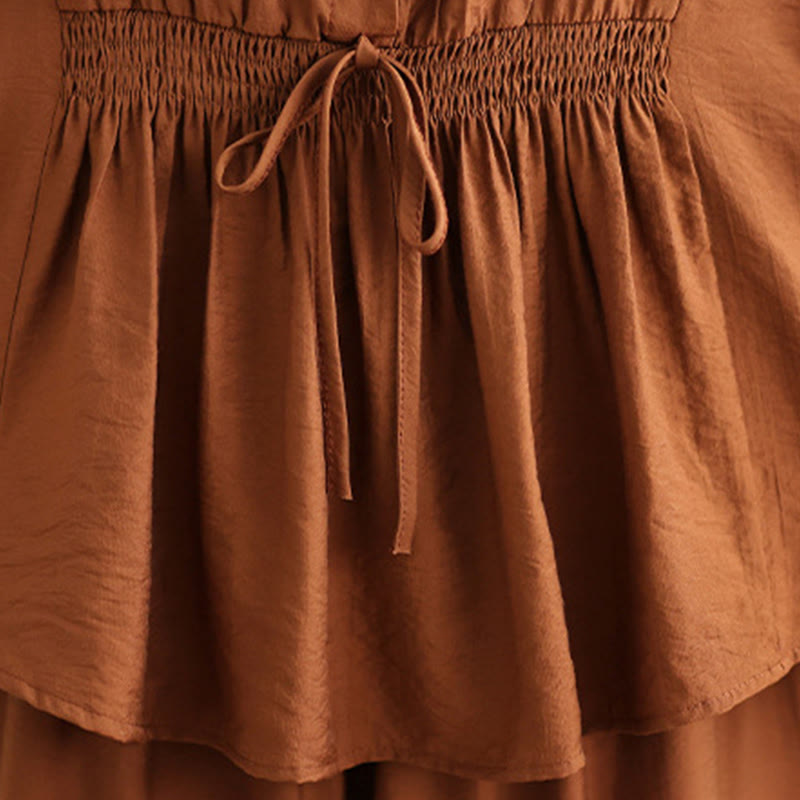 Buddha Stones 2pcs Casual Women's Stand Collar Shirt Loose Pants Meditation Clothing Set - image 9