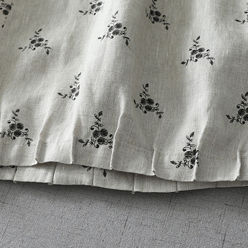 Buddha Stones Polka Dot Floral Pattern Pattern Women's Cotton Linen Harem Pants With Pockets - image 3