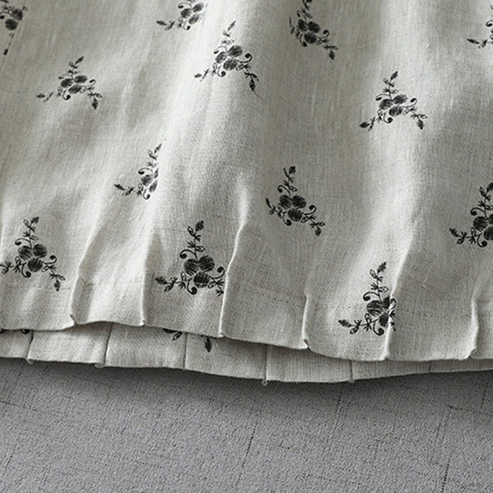 Buddha Stones Polka Dot Floral Pattern Pattern Women's Cotton Linen Harem Pants With Pockets - image 3