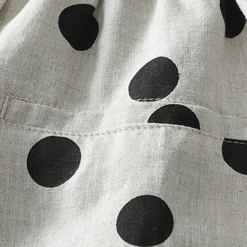 Buddha Stones Polka Dot Floral Pattern Pattern Women's Cotton Linen Harem Pants With Pockets - image 13