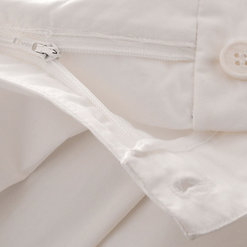 Buddha Stones Casual Plain High Waist Women's Polyester 7-8 Length Wide Leg Pants With Pockets - image 15