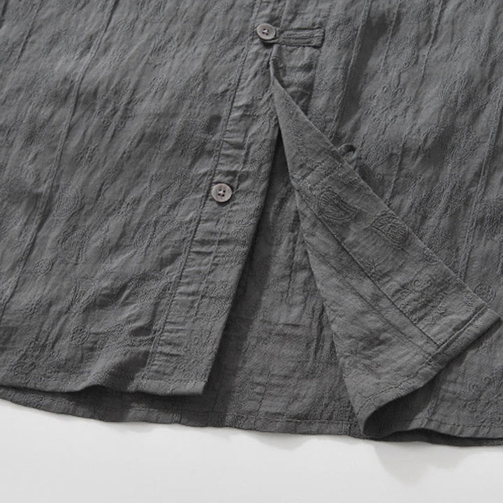 Buddha Stones Summer Short Sleeve Buttons Men's Shirt With Two Pockets - image 9