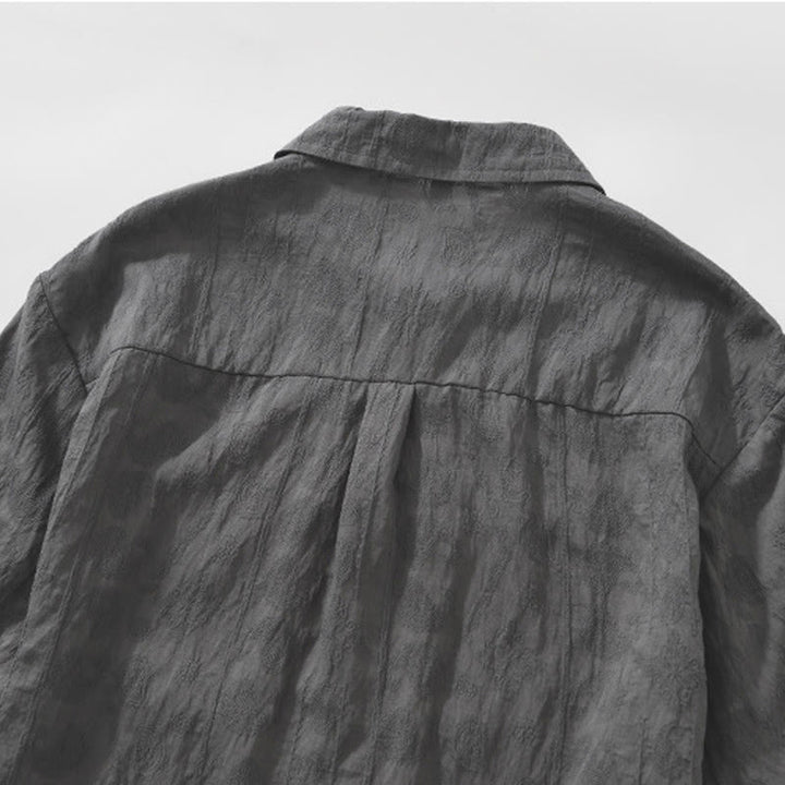 Buddha Stones Summer Short Sleeve Buttons Men's Shirt With Two Pockets - image 6