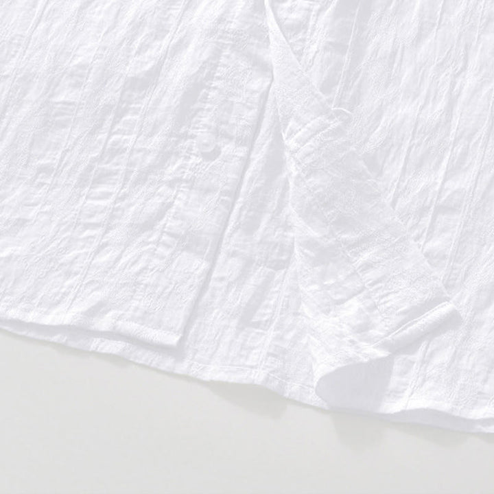 Buddha Stones Summer Short Sleeve Buttons Men's Shirt With Two Pockets - image 15