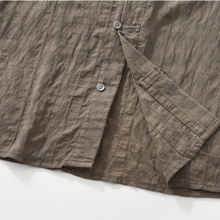 Buddha Stones Summer Short Sleeve Buttons Men's Shirt With Two Pockets - image 23