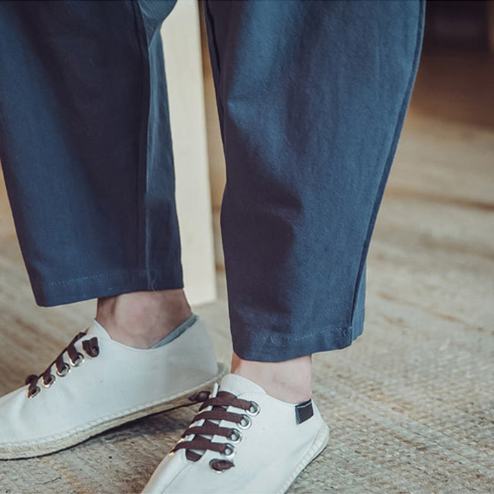 Buddha Stones 2Pcs Cotton Shirt Ankle-Length Pants With Pockets Men's Meditation Cloth Set - image 49