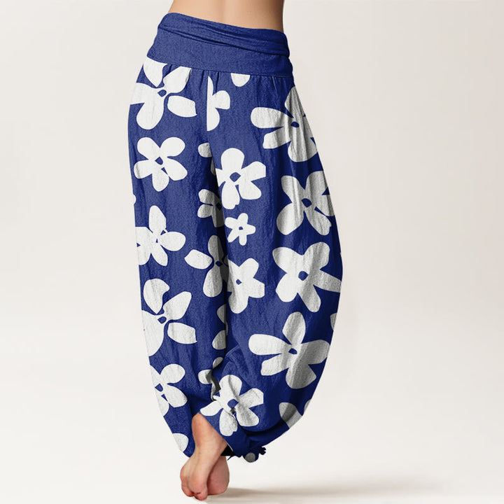 Buddha Stones Casual Bohemian Style Floral Women's Elastic Waist Harem Pants - image 7
