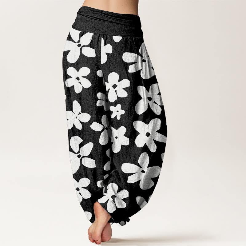 Buddha Stones Casual Bohemian Style Floral Women's Elastic Waist Harem Pants - image 10