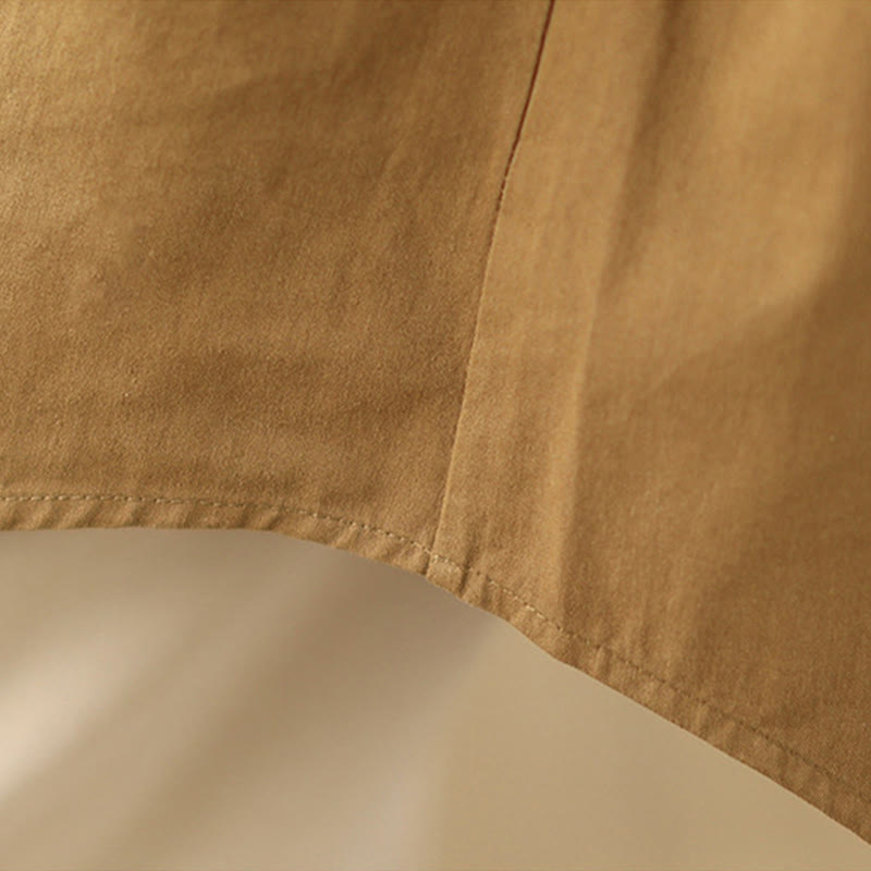 Buddha Stones Casual Commute Drawstring Hoodie Women's Cotton Linen Jacket With Pockets - image 16