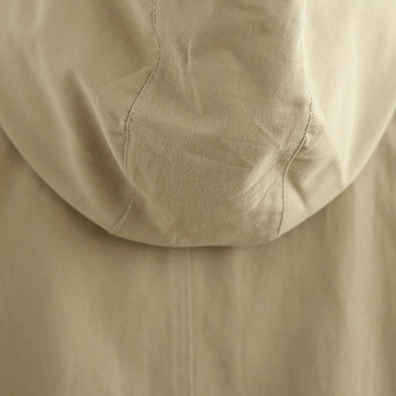 Buddha Stones Fall Vintage Hoodie Women's Cotton Linen Jacket With Front Pockets - image 13