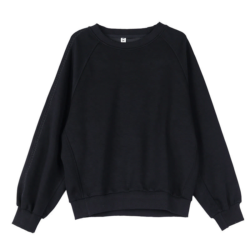 Buddha Stones Fall Plain Crew Neck Cotton Pullover Women's Sweatshirt  - image 14