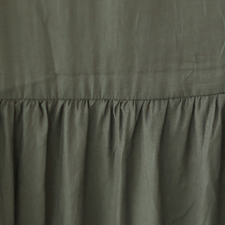 Buddha Stones Casual Plain Two-sided Style Dress Chiffon Midi Dress With Pockets - image 17