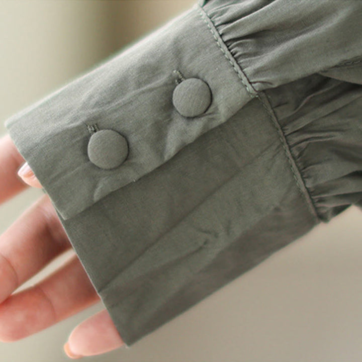 Buddha Stones Casual Plain Two-sided Style Dress Chiffon Midi Dress With Pockets - image 18