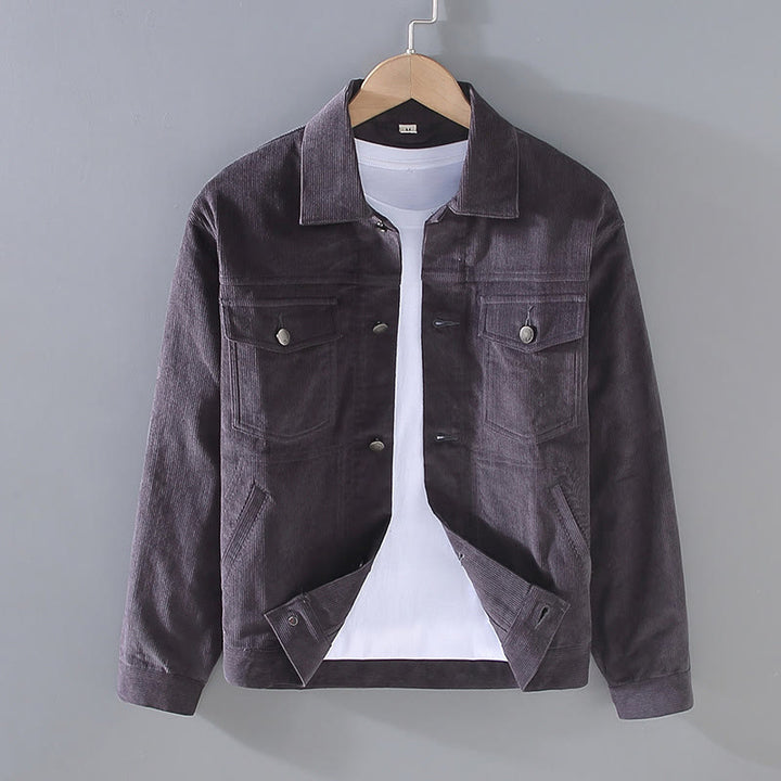 Buddha Stones Plain Long Sleeve Button Design Men's Cotton Jacket Shirt With Pockets - DimGray - US/UK/AU42,EU52 (3XL) - image 9