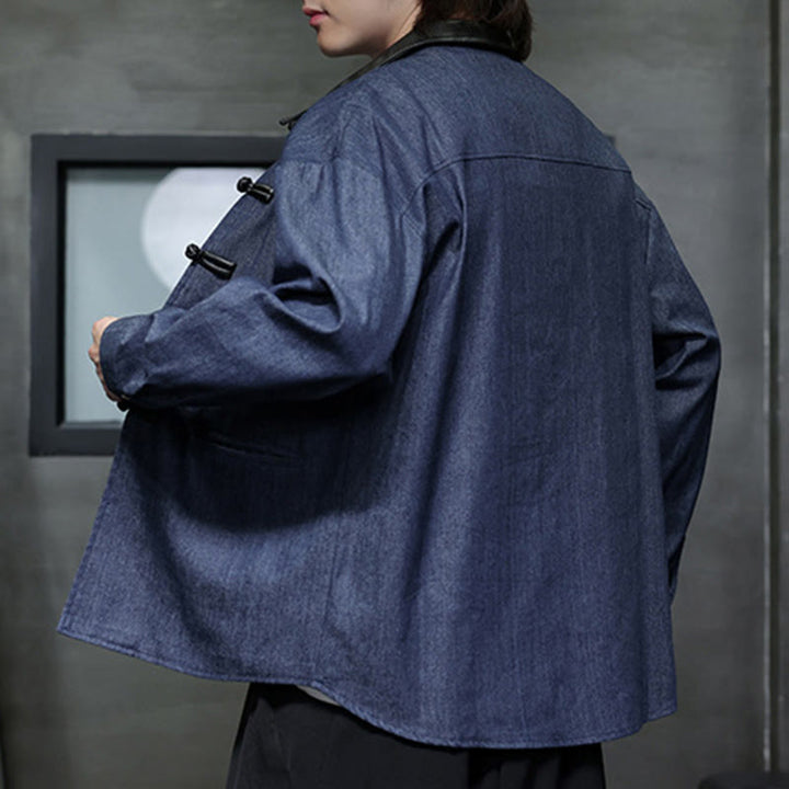 Buddha Stones Men's Frog-Button Cotton Long Sleeve Shirt With Pockets - image 8