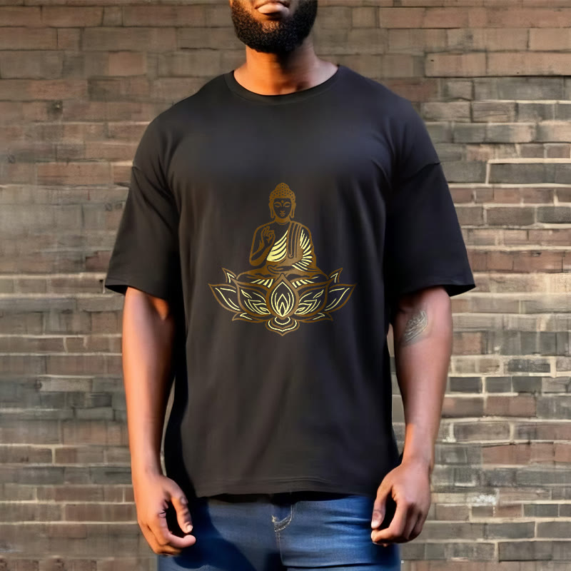 Buddha Stones Buddha Meditating In The Lotus Tee T-shirt - image 7