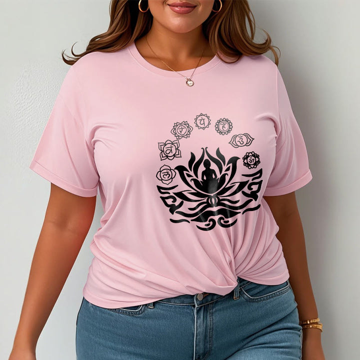 Buddha Stones OM Symbol Sanskrit Mantras Buddha Lotus Flower Design Tee T-shirt - image 17