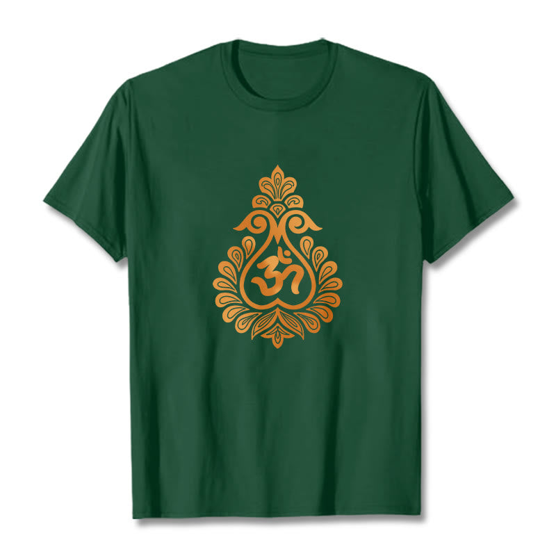Buddha Stones Gourd OM Symbol Design Tee T-shirt - ForestGreen - 2XL - image 9