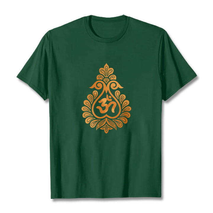 Buddha Stones Gourd OM Symbol Design Tee T-shirt - ForestGreen - 2XL - image 9