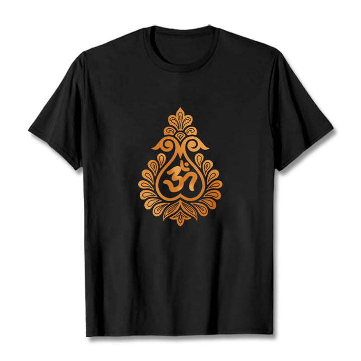 Buddha Stones Gourd OM Symbol Design Tee T-shirt - Black - 2XL - image 5