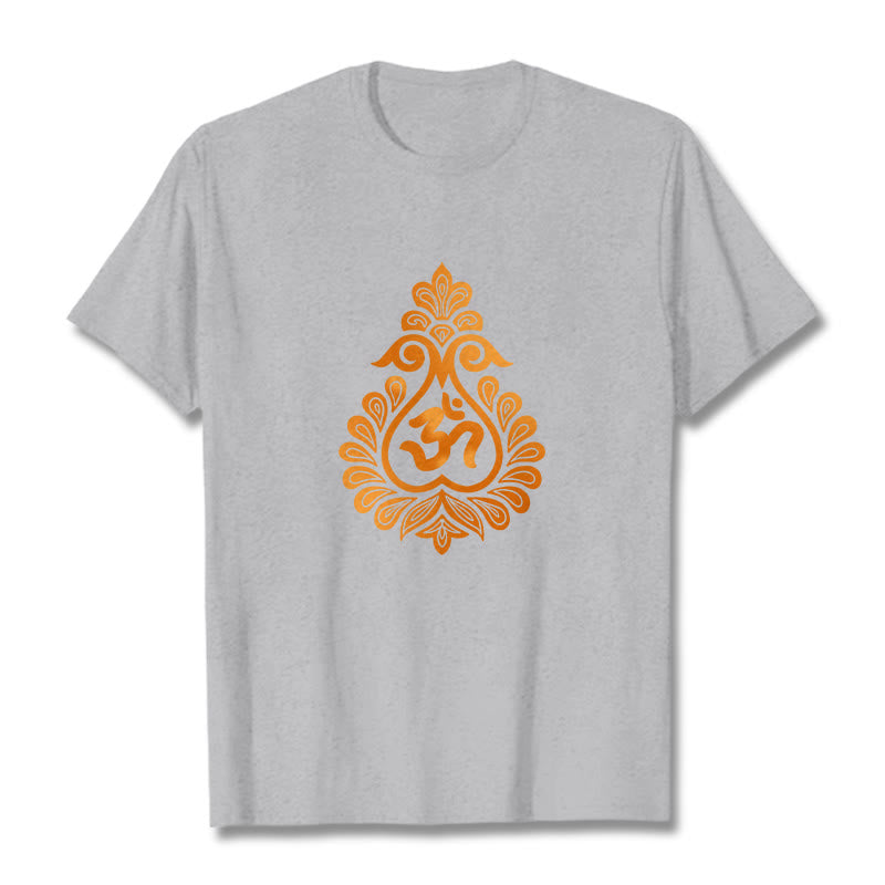 Buddha Stones Gourd OM Symbol Design Tee T-shirt - LightGrey - 2XL - image 20