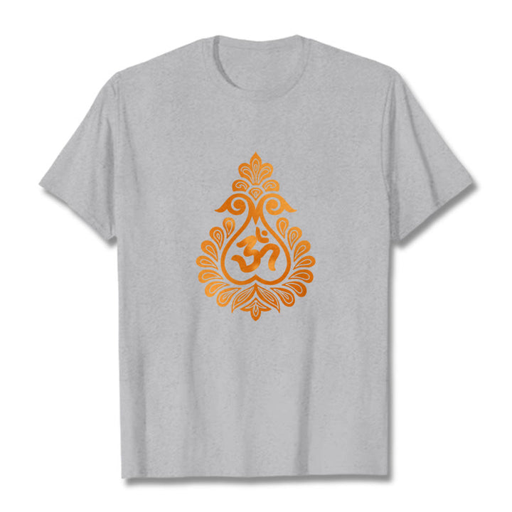 Buddha Stones Gourd OM Symbol Design Tee T-shirt - LightGrey - 2XL - image 20