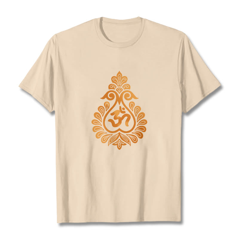 Buddha Stones Gourd OM Symbol Design Tee T-shirt - Bisque - 2XL - image 12