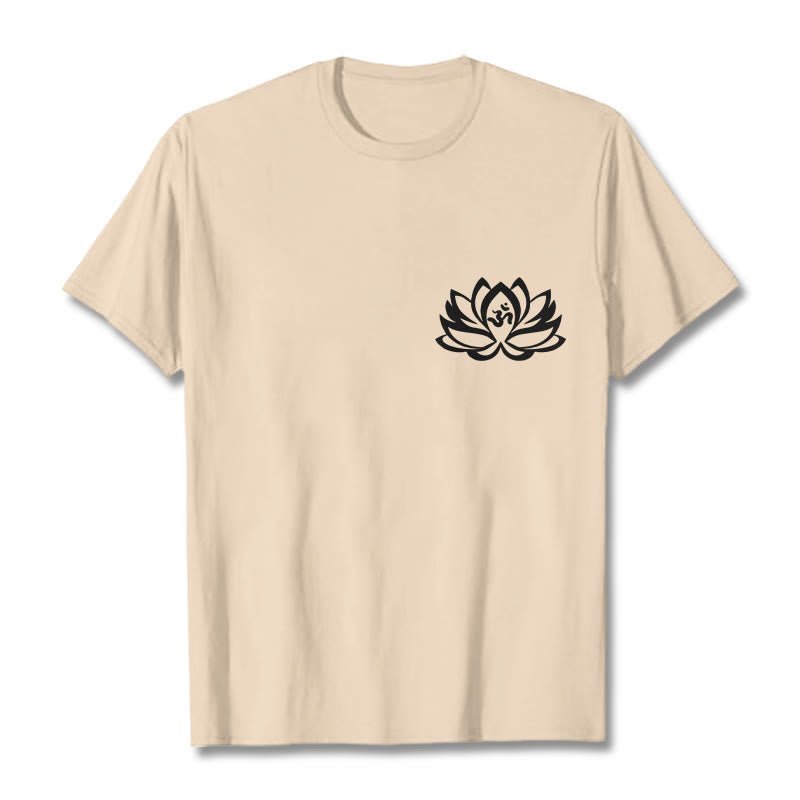 Buddha Stones Lotus Flower OM Symbol Design Tee T-shirt - Bisque - 2XL - image 12