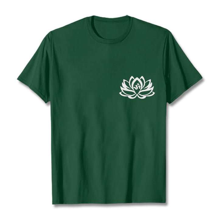 Buddha Stones Lotus Flower OM Symbol Design Tee T-shirt - ForestGreen - 2XL - image 6