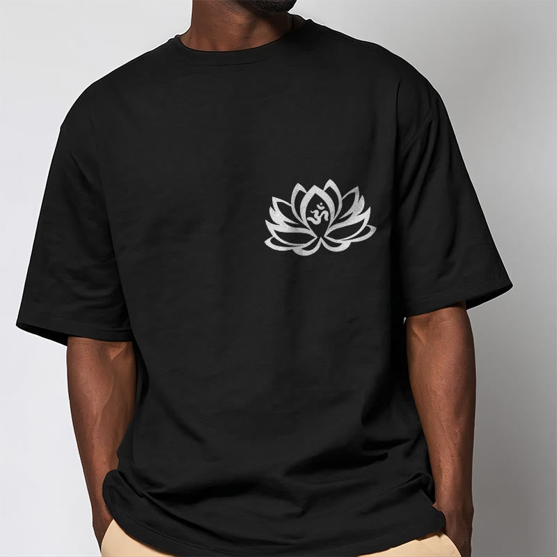 Buddha Stones Lotus Flower OM Symbol Design Tee T-shirt - image 2