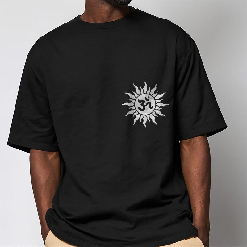 Buddha Stones Sun OM Symbol Design Tee T-shirt - image 2
