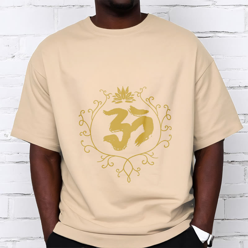 Buddha Stones Om Lotus Flower Vine Pattern Meditation Cotton Tee T-shirt - image 10