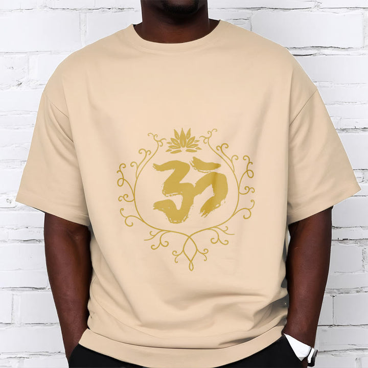 Buddha Stones Om Lotus Flower Vine Pattern Meditation Cotton Tee T-shirt - image 10