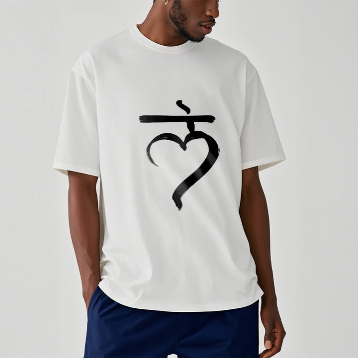 Buddha Stones Casual Lam Mantra Sanskrit Cotton Tee T-shirt - image 7