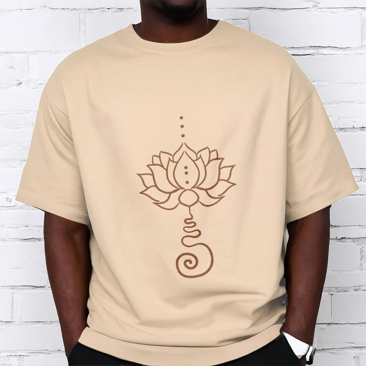 Buddha Stones Casual Lotus Design Cotton Tee T-shirt - image 10