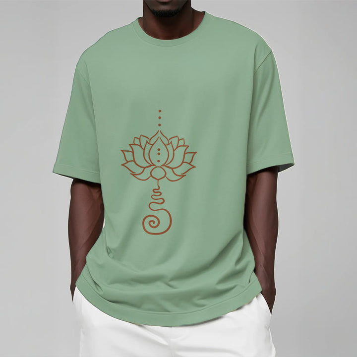Buddha Stones Casual Lotus Design Cotton Tee T-shirt - image 16
