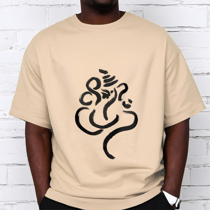 Buddha Stones Casual Ganesha Pattern Cotton Tee T-shirt - image 10