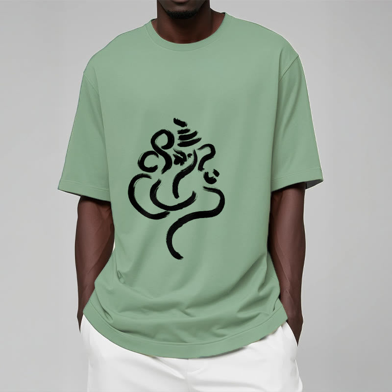 Buddha Stones Casual Ganesha Pattern Cotton Tee T-shirt - image 16