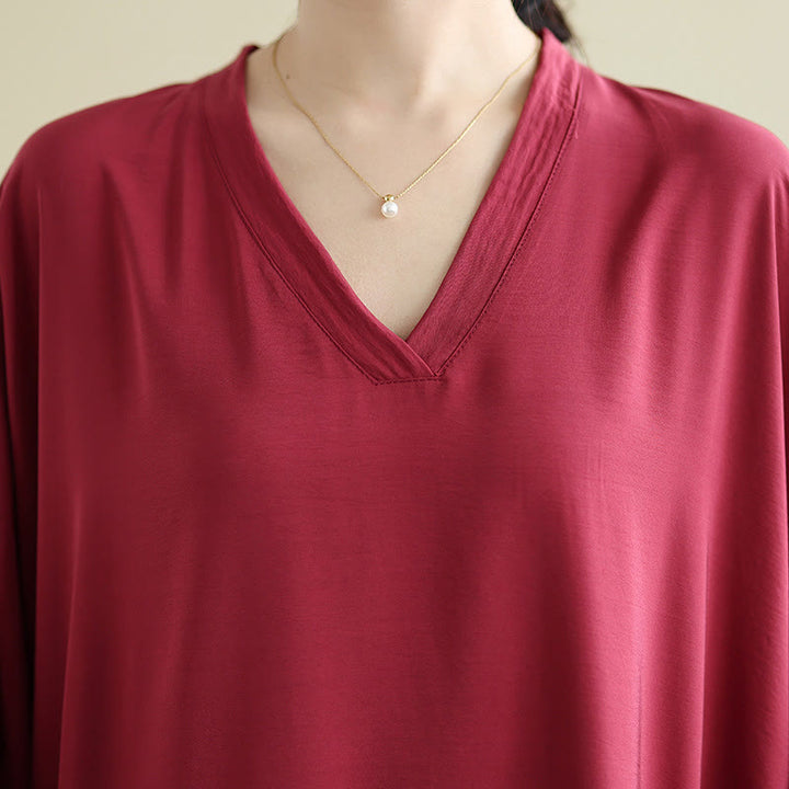 Buddha Stones Retro Casual Solid Color Long Sleeve Cotton Linen Maxi Dress With Pockets - image 34