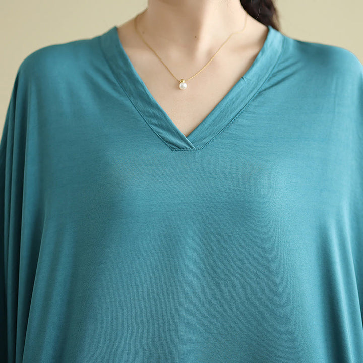 Buddha Stones Retro Casual Solid Color Long Sleeve Cotton Linen Maxi Dress With Pockets - image 21