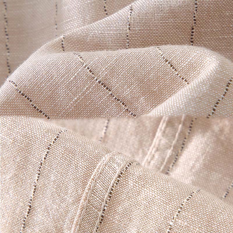 Buddha Stones Daily Tang Suit Men's Striped Pattern Cotton Linen Long Sleeve Shirt - image 10