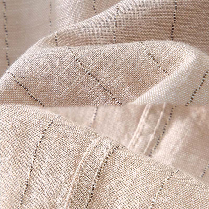 Buddha Stones Daily Tang Suit Men's Striped Pattern Cotton Linen Long Sleeve Shirt - image 10