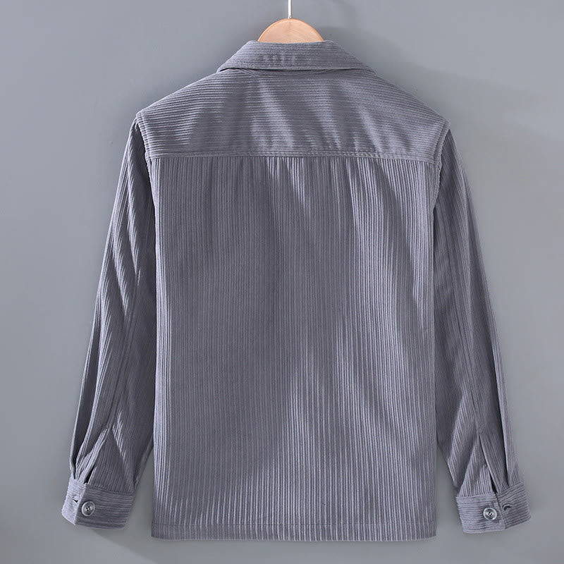 Buddha Stones Fall Lapel Design Long Sleeve Button Men's Jacket With Pockets - image 2